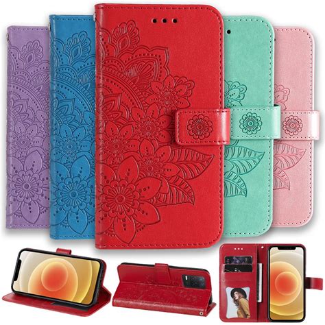 Buy Embossed Seven Petal Flower Leather Case For Samsung IPhone OPPO