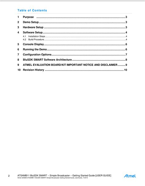 Atsamb Blusdk Smart Simple Broadcaster Getting Started Guide Atmel