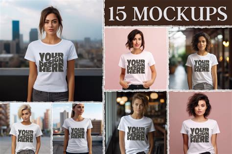 White Tshirt Mockup Female Model Graphic By Simon Gutierrez Mu Oz