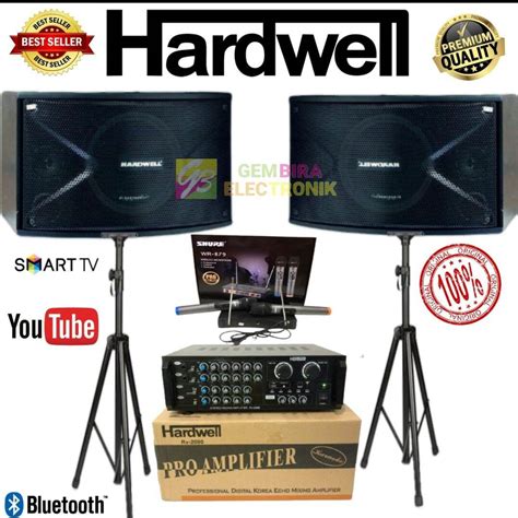 Paket Speaker Karaoke Hardwell 10 Inch Dan Ampli Bluetooth Hardwell