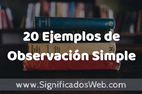 20 Ejemplos De Observación Simple ️ Tipos Definición Y Análisis