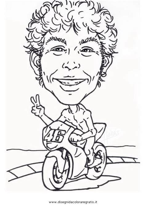 Disegno Valentino Rossi Personaggio Cartone Animato Da Colorare