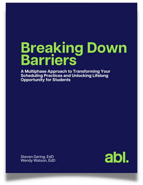 Breaking Down Barriers Abl