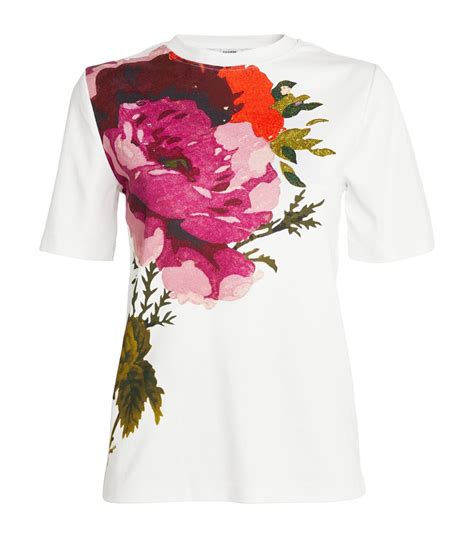 Womens Erdem Pink Rose Print T Shirt Harrods Uk