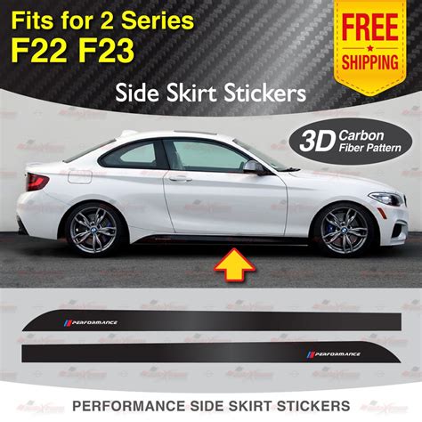 Performance Sport Side Skirt Stripes 3d Carbon Pattern Vinyl Decals Graphic Stickers Designed