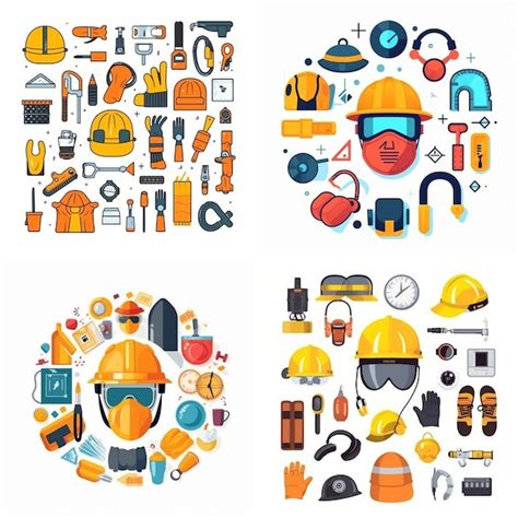 Premium Vector Minimal Vector Workplace Safety On White Background