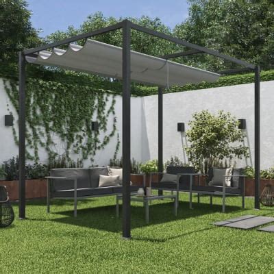 Pergola Acciaio E Alluminio Horali Grigio L Cm X P Cm H M