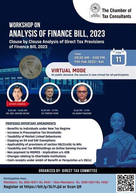 workshop  analysis  finance bill  virtual mode  chamber