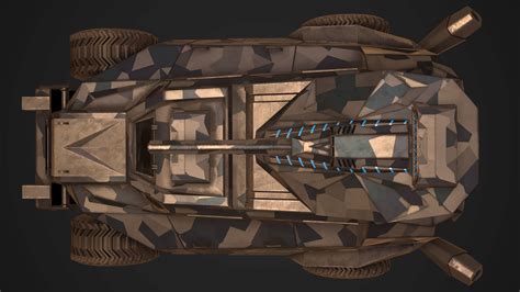 3D Model Sci FI Armored Military Vehicle PBR VR AR Low Poly CGTrader