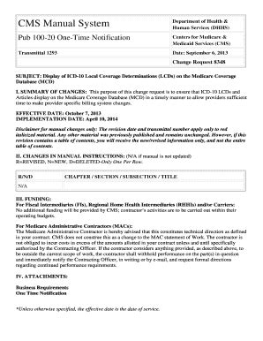 Fillable Online Cms Transmittal R1293OTN Centers For Medicare