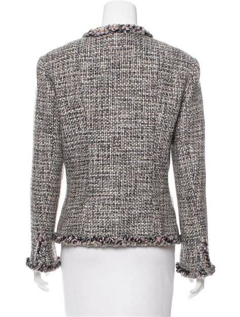 Chanel Tweed Bouclé Trimmed Jacket Clothing Cha174558 The Realreal