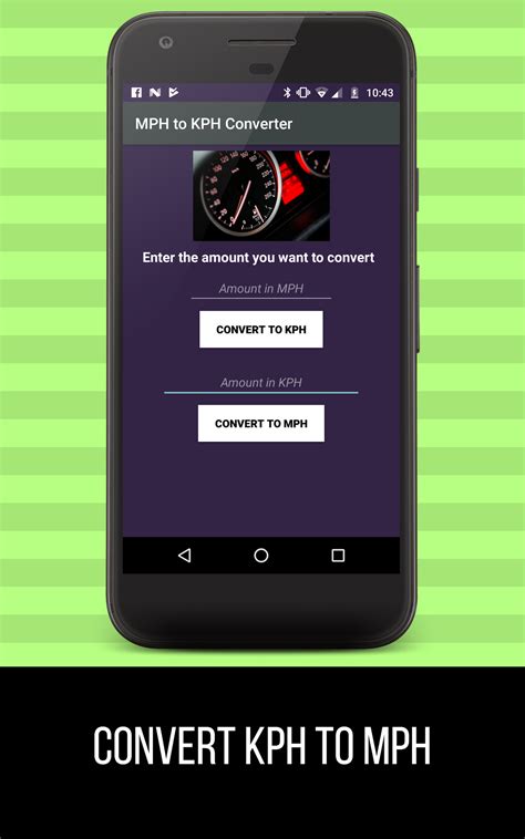 Mph To Kph Converter Mph Kph App On Amazon Appstore