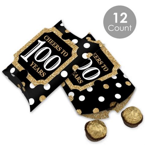 Big Dot Of Happiness Adult 100th Birthday Gold Favor T Party Large