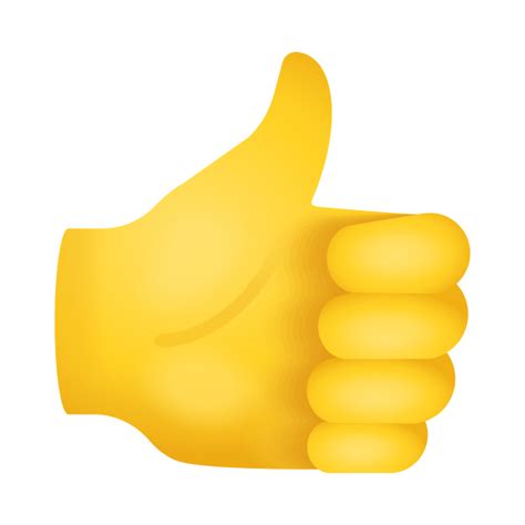 Thumbs Up Emoji Positive Gesture And Approval Sign Png Png All