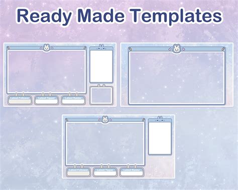 Twitch Bunny Overlay Stinger Kawaii Streamer Assets Labels