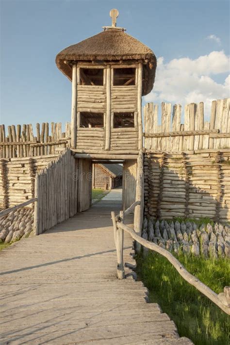 Biskupin Archaeological Museum Poland Stock Image Image Of Thatch