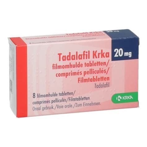 TADALAFIL KRKA FILMOMH TABL 8 X 20MG Apotheek Bakelants