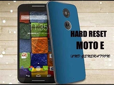 How To Hard Reset Moto E 2nd Gen YouTube