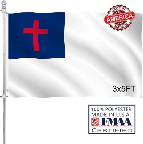 Umafow Premium Double Sided Christian Flag 3x5 Outdoor