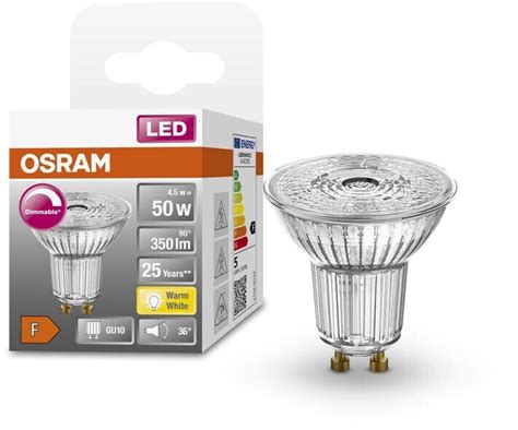 Osram Superstar Led Gu Spot W Lm Extra Warmwei Dimmbar