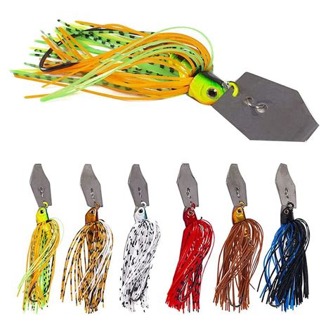 Pieces Fishing Lures Baits Spinner Swim Flipping Bladed Jigs