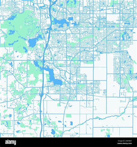 Map Of Lakeville In Minnesota In A Professional Blue Style Contains