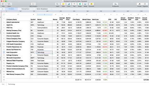 Dividend Income Portfolio Template