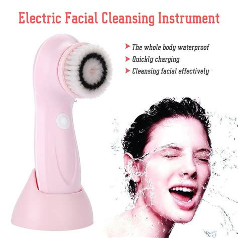 Ejoyous Exfoliating Brush Face Brush2 Colors Waterproof Facial Cleansing Brush Set Facial