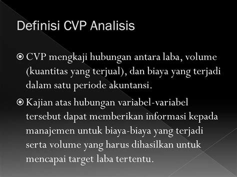 Pengertian Analisis Cvp Penelope Rutherford