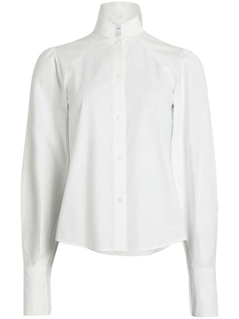 Patou Pussy Bow Fastening Blouse In White ModeSens