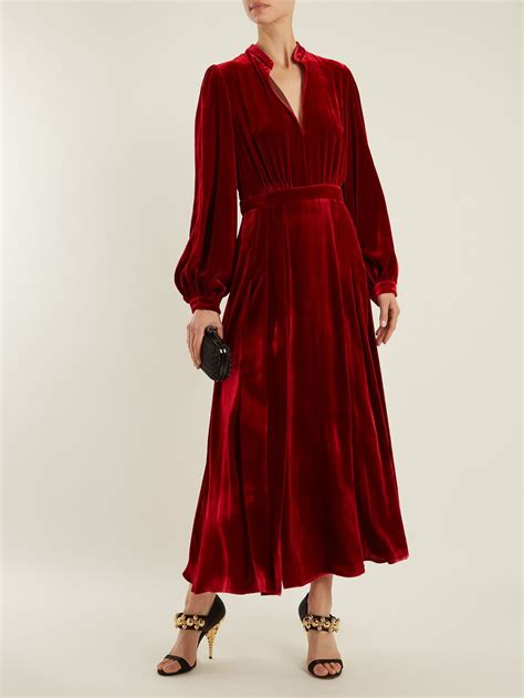 Armonia High Neck Velvet Dress Raquel Diniz Matchesfashioncom Uk