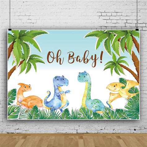 Buy Leowefowa Cartoon Jungle Forest Dinosaurs Pterosaur Baby Shower