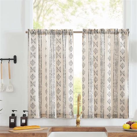 Amazon Jinchan Boho Kitchen Curtains Linen Tier Curtains 45 Inches