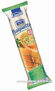 Ile kcal ma Bagietka z masłem i ziołami Laura Baguette Tabele kalorii