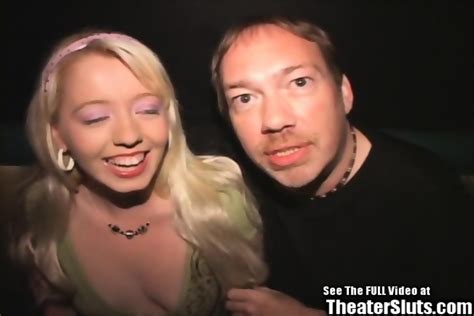 Hottie Titties Blonde Slut Fucks Porno Theater