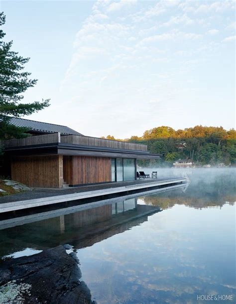 A Modern Cottage Melts Into Rocky Terrain & Lake Views | Lake view ...