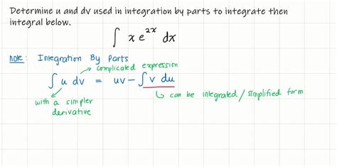 Solved Identify U And D V For Finding The Integral Using Integration By Parts Do Not Evaluate