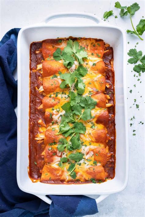 Easy Shredded Chicken Enchiladas Evolving Table