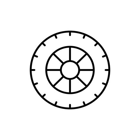 wheel icon. outline icon 29748142 Vector Art at Vecteezy