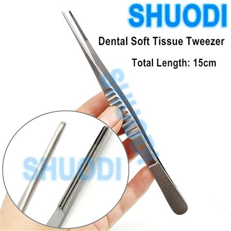 Dental DeBakey Tissue Tweezer Dissecting Forceps Tweezer Straight 15 Cm