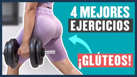 Los 4 MEJORES EJERCICIOS para AUMENTAR GLÚTEOS con mancuernas