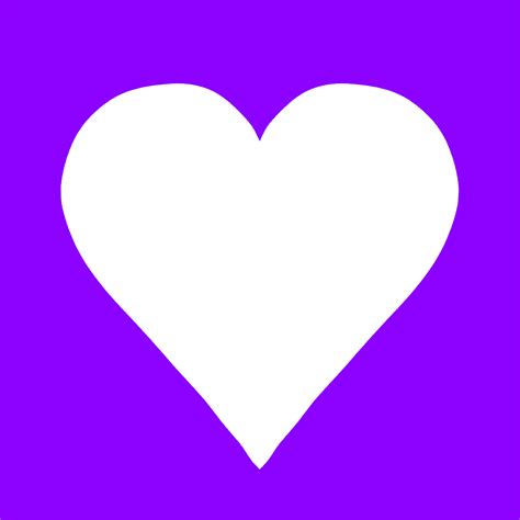 White Heart Purple Background Meme Generator