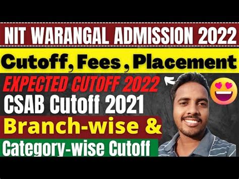 NIT WARANGAL CUTOFF 2022 NIT WARANGAL At 2Lakh Rank Fees