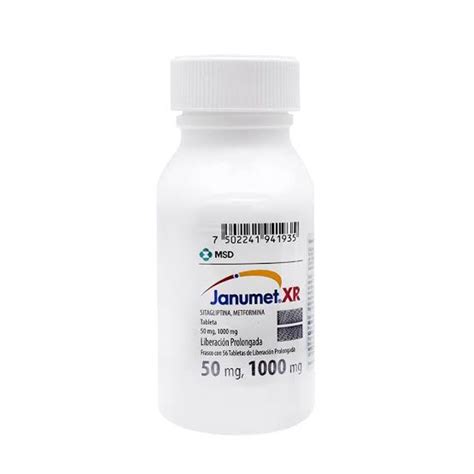 Msd Merck Janumet Xr 50 1000mg Tab56 56 Pz H E B México