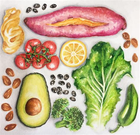 Watercolor Healthy Food + The Calm After The Storm - Erika Lancaster ...