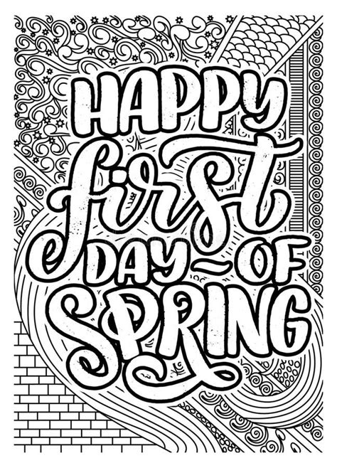 Spring Inspirational Quote Coloring Pages For Adults Spring