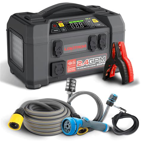 Aw Lokithor Jump Starter With Car Washer Wh