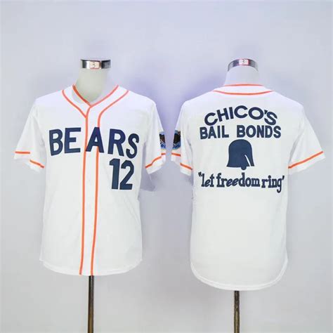 1976 Chicos Bail Bonds Movie Baseball Jerseys The Bad News Bears 12