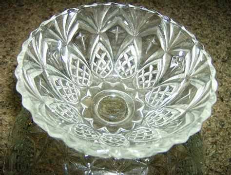 Cut Glass Pedestal Bowl Pineapple And Stars France From Marysmenagerie