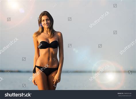 Sensual Woman Wearing Bikini Portrait On Stock Photo Shutterstock